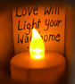 Painted wooden house box with nightlight "Love will light your way home" - Image 2