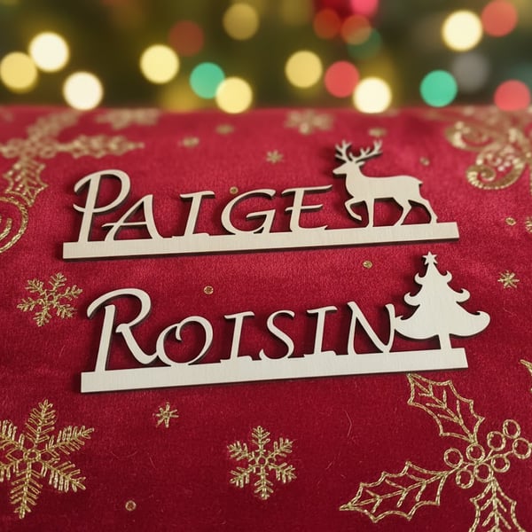 Personalised Christmas Dinner Table Place Markers