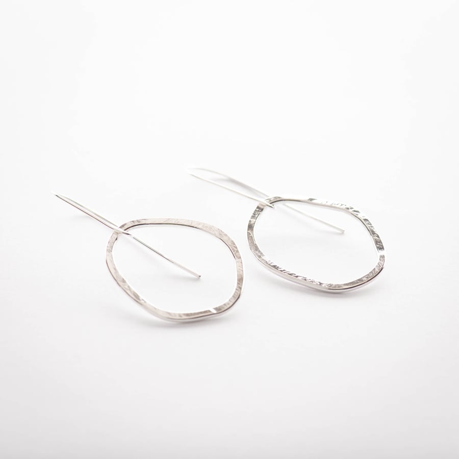 Shiny Urban Ocean Earrings Handmade from Eco Silver