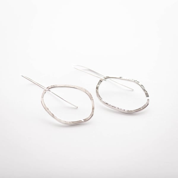 Shiny Urban Ocean Earrings Handmade from Eco Silver