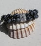 Snowflake Obsidian Gemstone Beaded Chakra Bracelet "Virtuosity"