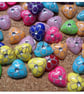 50 x Acrylic Cabochons - Metal Enlaced - Heart - 12mm - Mixed Colour 