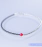 Bracelet dainty sterling silver and Swarovski glass pearl  - Image 5