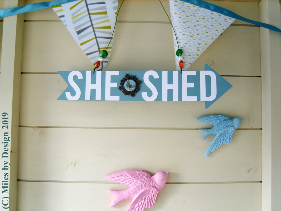 She Shed Decorative Wooden Hanging 