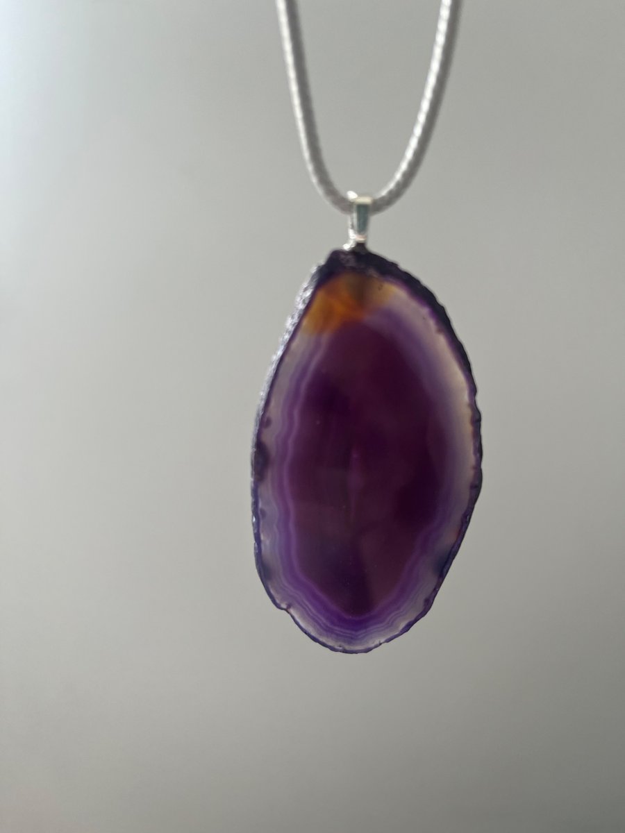 Purple agate necklace