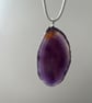 Purple agate necklace