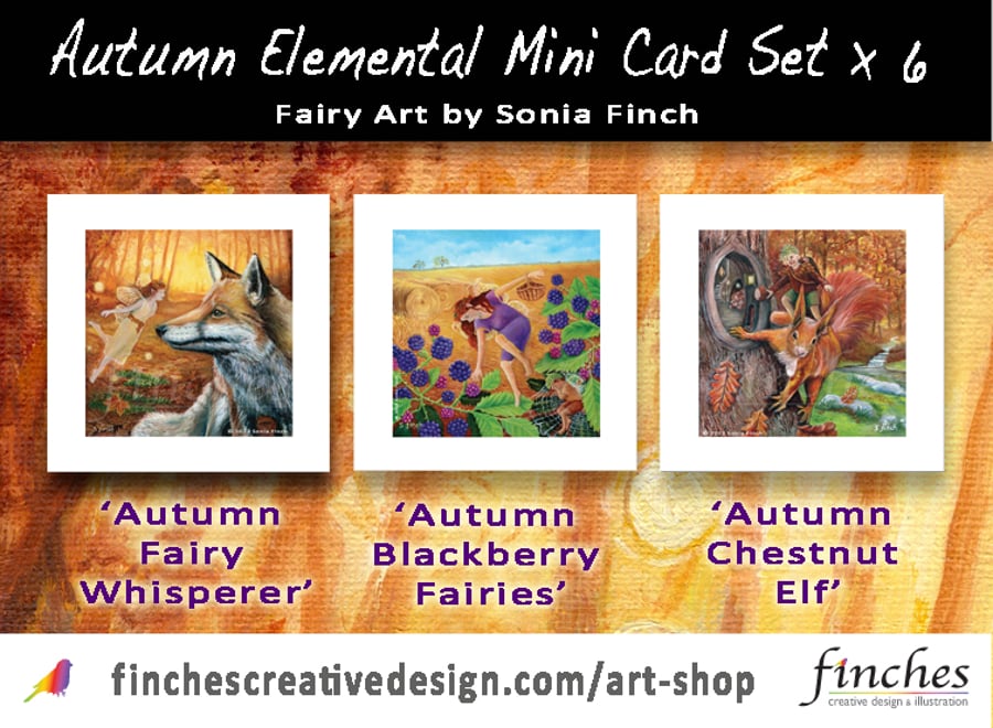 Autumn Elemental Mini Card Set of 6