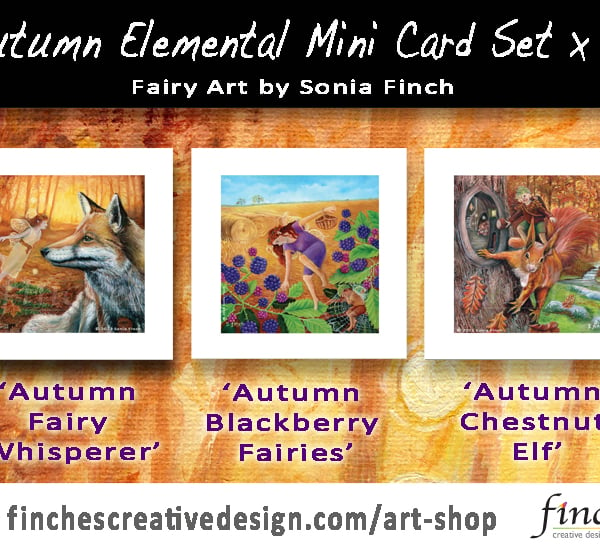 Autumn Elemental Mini Card Set of 6