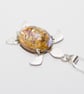 Silver Turtle Necklace with Opal Glass - Image 3