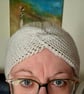 Crocheted ear warmer - putty grey