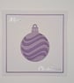 Set of 4 Christmas Bauble Cards – Gold, Silver, Purple, Blue - 5x5 Inch Square - Image 4