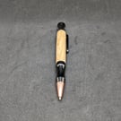 Handcrafted, Lathe turned, rocket twist pen, with an Ash wood body