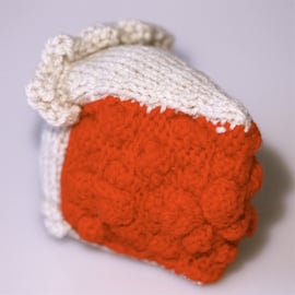 Knitted Slice of Cherry Pie - UK Free Post