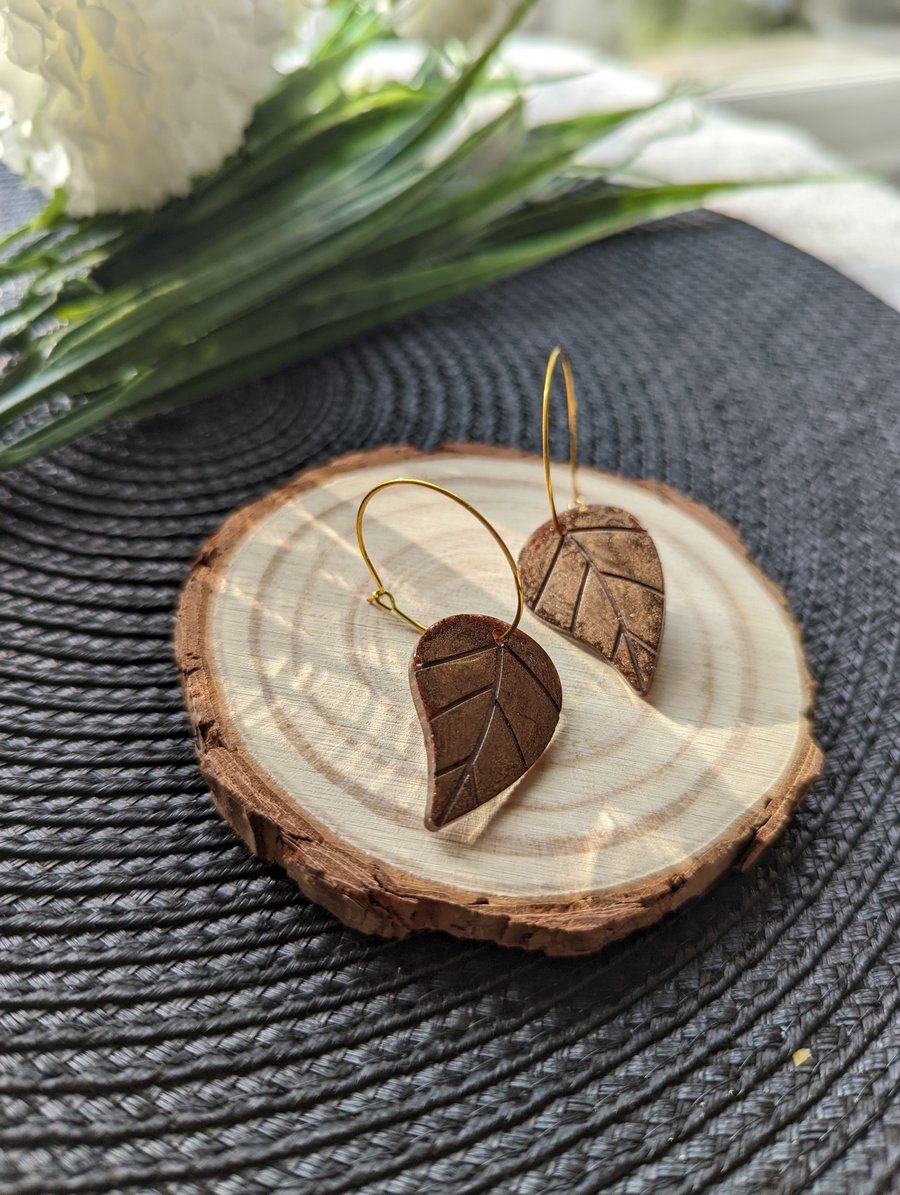 Resin Leaves on Hoops