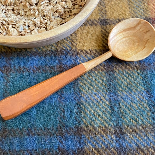 Round Head Cherry Wood Eating Spoon