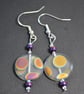 Clear circle peacock earrings - Image 4