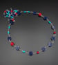 Turquoise, Lapis Lazuli, Coral and sterling link necklace, Sagittarius jewelry - Image 3