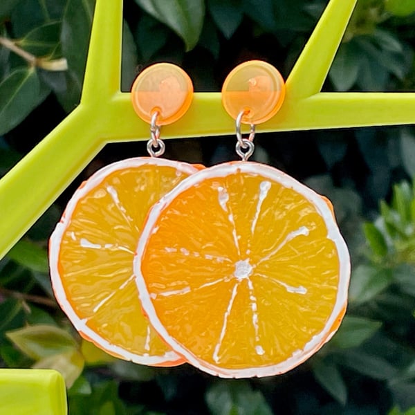Orange cheap fruit earrings