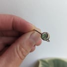 Silver And Green Sea Glass Ring