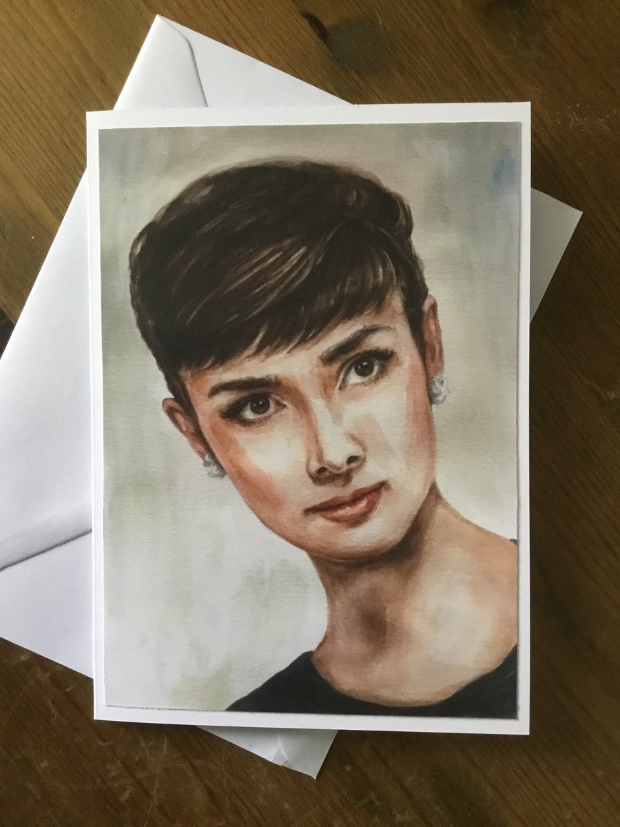 Audrey Hepburn Art Card