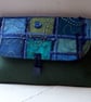 Textile art clutch bag with hand and machine embroidery - Image 1