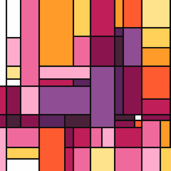 277C - Art Deco Cross Stitch Pattern: Geometric Pink Colors (PDF Counted Chart)