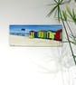 Beach Huts Oil Painting Seaside and Sky Original Canvas Art for Surfers - Image 6