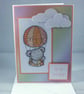 Up, up and away hot air ballooning bear card  - Image 1