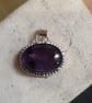 Genuine Amethyst and Sterling Silver Pendant  - Image 6