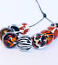 Handmade animal print patterned lamp work glass beads - Image 5