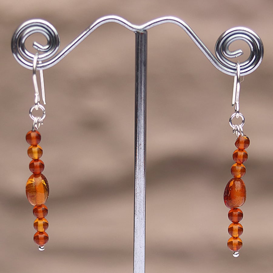 Amber-Drop Earrings