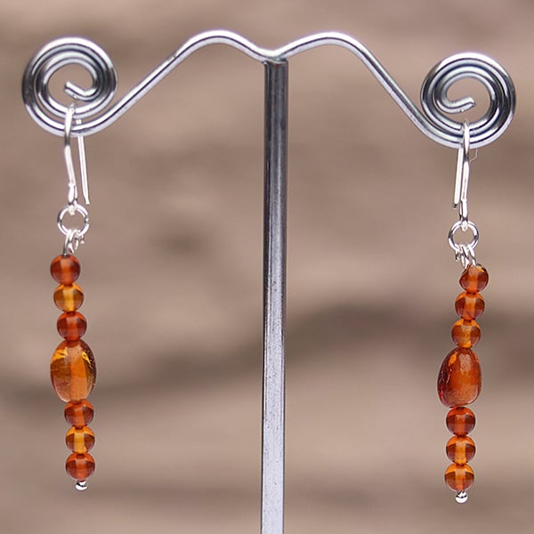 Amber-Drop Earrings