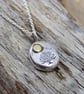 Sterling silver and brass 'Mighty oak' pendant  - Image 1