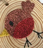 Glitter Robin wood slice hanging decorations - Image 6