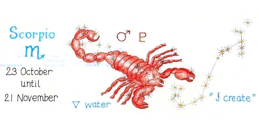 Astrology star sign Scorpio print