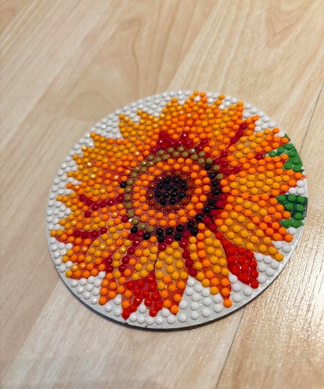 Sunflower Diamond Art Coaster