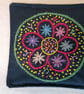 Set of four embroidered fabric coasters.  - Image 3