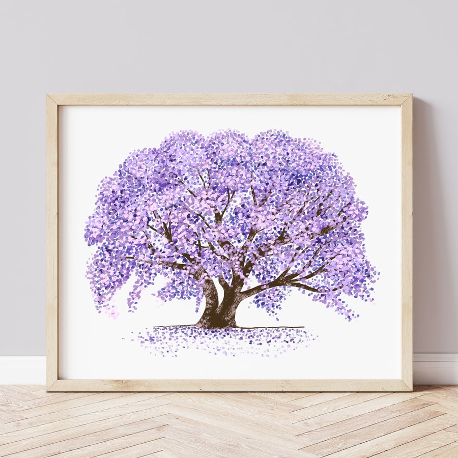 Jacaranda Tree Art Print