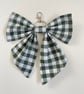 Green Gingham Accessory Bow