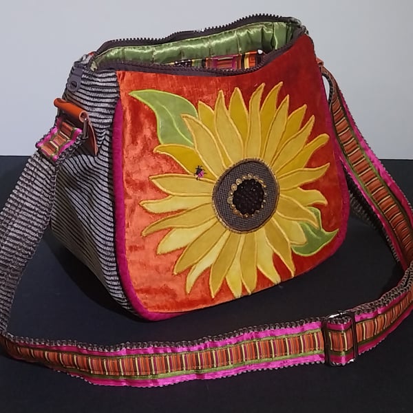 Sunny Sunflower Handbag (with tiny Ladybird)