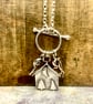 Handmade Silver Gingerbread House Pendant - Image 8