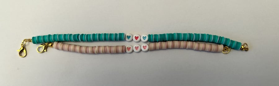 Heart bracelet set 