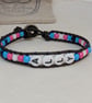 Trans ally bead and black leather bracelet with button fastener, LGBTQ  - Image 9