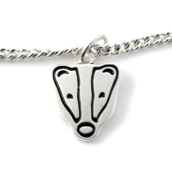 Badger Anklet, Handmade from Sterling Silver