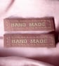 Woven “Hand Made” craft labels Pink