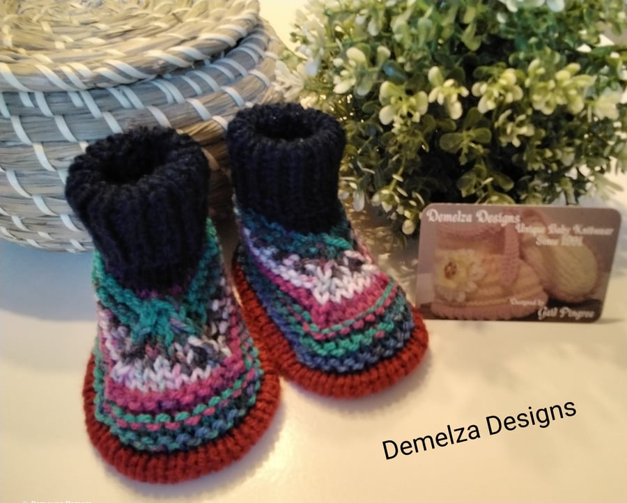 Gender Nutral Booties -Shoes 0-3 months size 