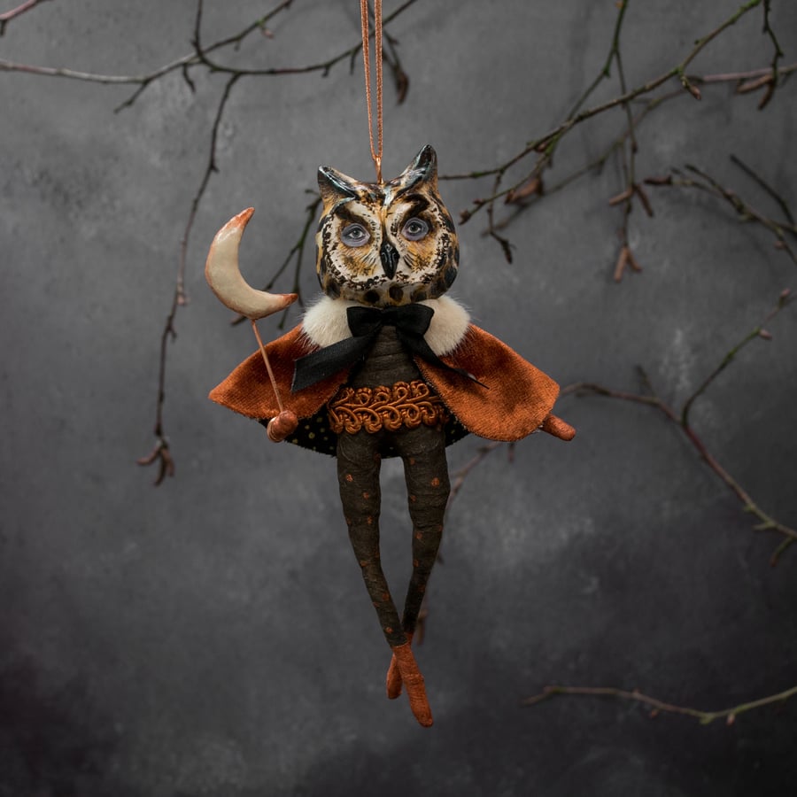 Harold the long eared owl hanging decoration