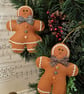 Ginger Cookies Tree Hangers Felt Pattern - Christmas Decorations - Image 1