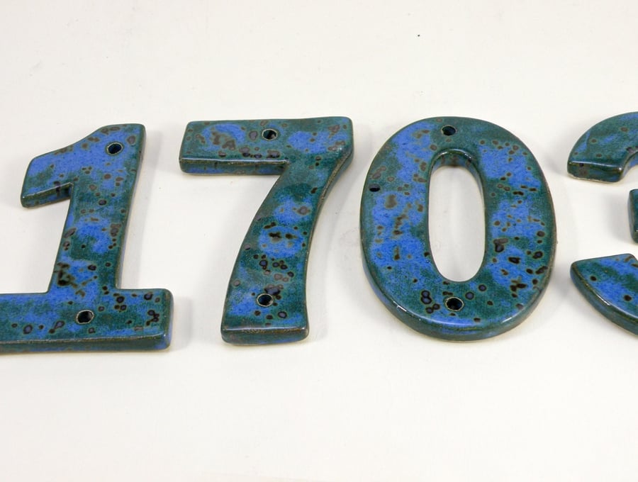 House Numbers,Stoneware House Tiles, Ceramic house Address Numbers