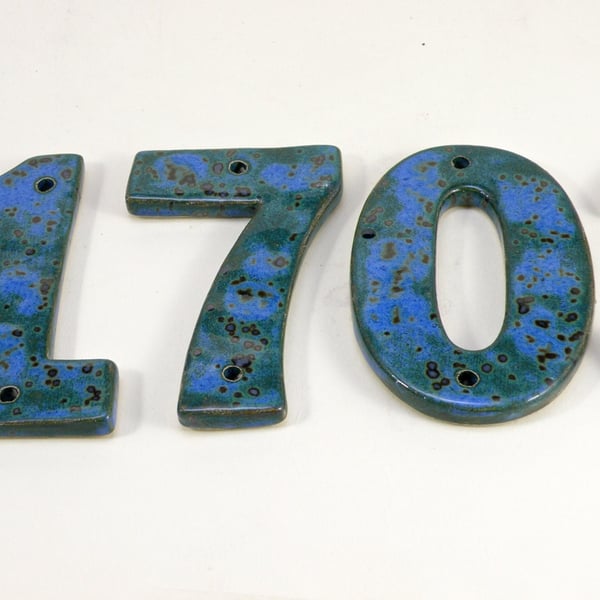 House Numbers,Stoneware House Tiles, Ceramic house Address Numbers